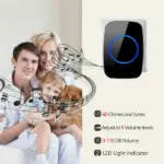 Wireless Plug-In Doorbell Kit with 1000ft Range, 38 Chimes and 5 Volume Levels - Image 8
