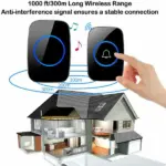 Wireless Plug-In Doorbell Kit with 1000ft Range, 38 Chimes and 5 Volume Levels - Image 10