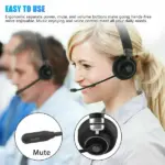 Bluetooth 5.0 Trucker Headset with Boom Mic Mute and Noise Reduction - Image 5