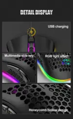 Rechargeable Wireless Gaming Mouse 3200 DPI with RGB Backlight - Image 16