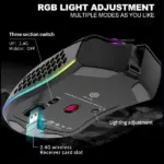 Rechargeable Wireless Gaming Mouse 3200 DPI with RGB Backlight - Image 2