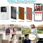 1080P 2.4GHz WiFi Video Doorbell with Chime and Two-Way Audio - Image 15