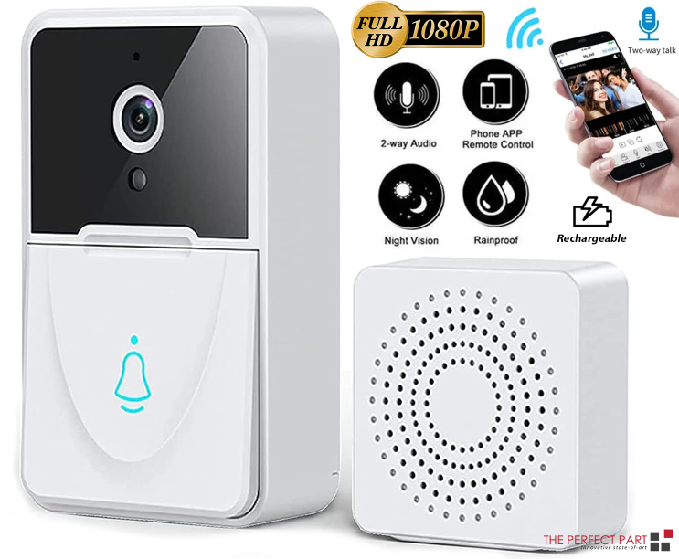 Wireless WiFi Video Doorbell Camera with Chime and Two Way Intercom