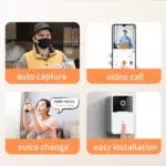 Wireless WiFi Video Doorbell Camera with Chime and Two Way Intercom - Image 5