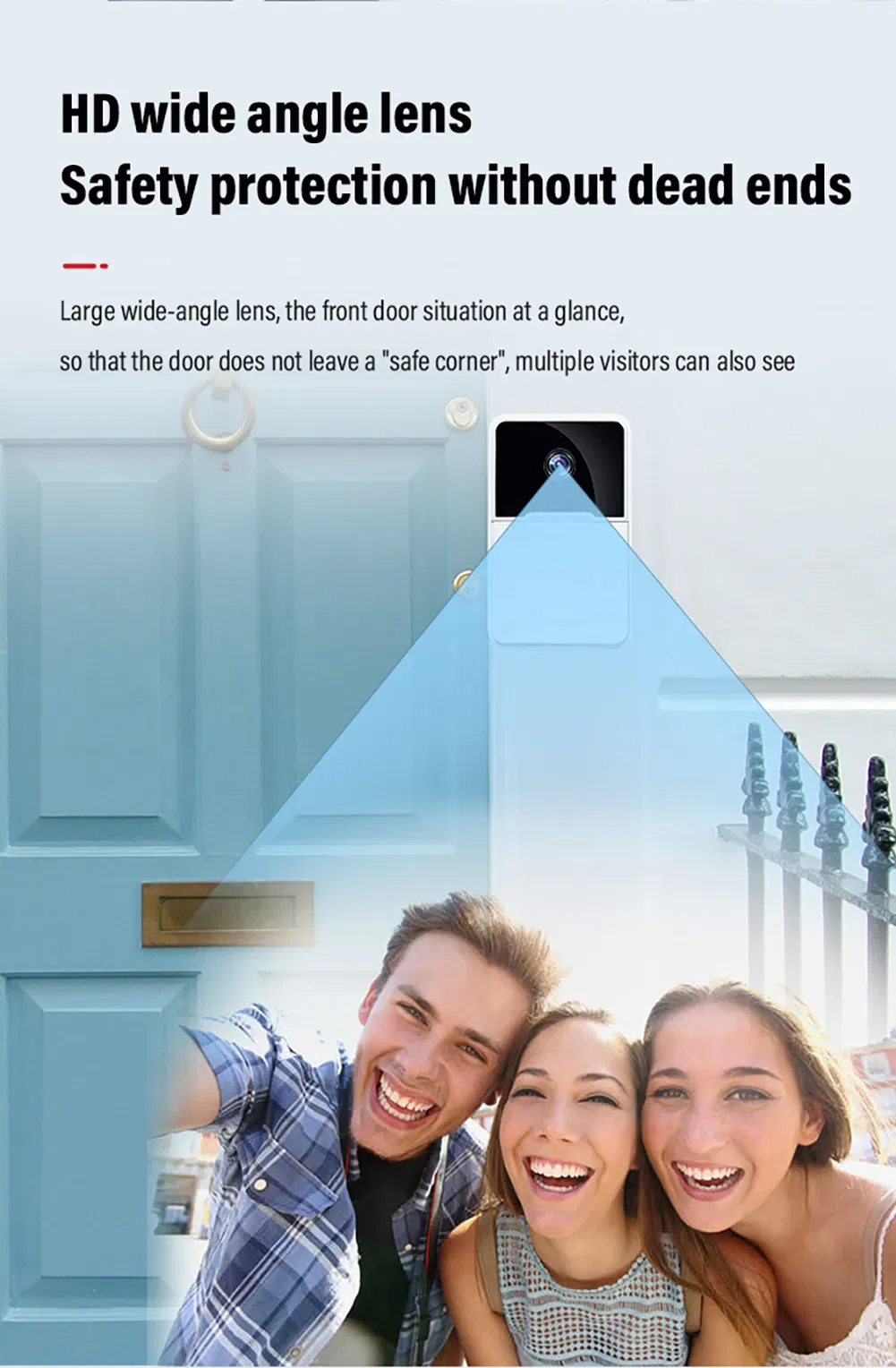 Wireless WiFi Video Doorbell Camera with Chime and Two Way Intercom