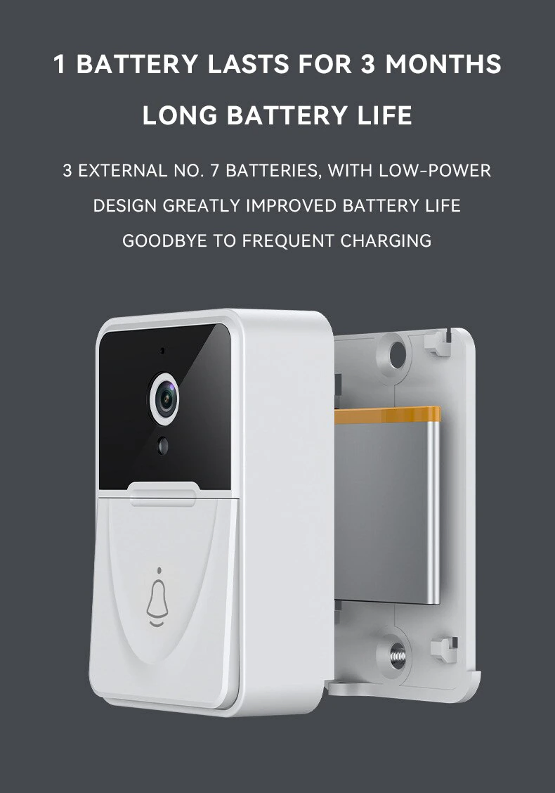 Wireless WiFi Video Doorbell Camera with Chime and Two Way Intercom