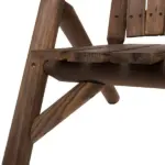 Outsunny Wood Adirondack Patio Chair Bench with Center Coffee Table, for Lounging and Relaxing Outdoors Carbonized - Image 9