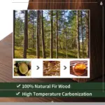 Wood Freestanding Fountain with 2 Tier Waterfall Barrel, Electric Pump for Garden Decor, Lawn, Backyard - Image 5