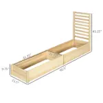 Outsunny Wood Planter Box with Trellis for Climbing Plants, Raised Garden Bed for Outdoor Flowers Herbs, 91"x24"x43", Natural - Image 3