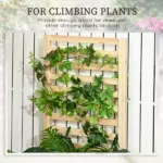 Outsunny Wood Planter Box with Trellis for Climbing Plants, Raised Garden Bed for Outdoor Flowers Herbs, 91"x24"x43", Natural - Image 4
