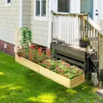 Outsunny Wood Planter Box with Trellis for Climbing Plants, Raised Garden Bed for Outdoor Flowers Herbs, 91"x24"x43", Natural - Image 10