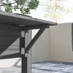 Outsunny Wood Raised Garden Box, Elevated Garden Bed with Side Table, Bottom Shelf, Bed Liners and Drainage Holes, Gray - Image 9
