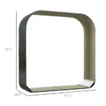 Outsunny Galvanized Steel Firewood Storage Rack with Rubberized Safety Edges - Image 3