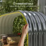 Outsunny Galvanized Steel Firewood Storage Rack with Rubberized Safety Edges - Image 6