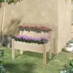 Wooden 2-Tier Raised Garden Bed, Elevated Planter Box for Vegetables, Herbs, Flowers - Image 10