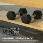 Wooden Adjustable Weight Bench with Dumbbell Rack, Flat or Incline Workout Bench for Home Gym Weight Lifting, Black - Image 4