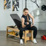 Wooden Adjustable Weight Bench with Dumbbell Rack, Flat or Incline Workout Bench for Home Gym Weight Lifting, Black - Image 7