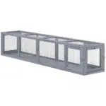 Wooden Cat Run with Weather Protection, Connecting Inside and Outside, 79"L x 15"W x 15"H, Dark Gray - Image 11