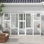 PawHut Wooden Catio Cat Window Box Enclosure, Outdoor Cat House with Roof and Play Shelves, 118 Inch x 37.5 Inch x 74 Inch, White - Image 9