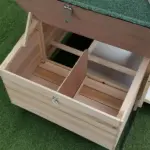 Wooden Chicken Coop 77 Inch with Nesting Box Cute Hen House Outdoor Removable Tray Ramp Run Natural - Image 8