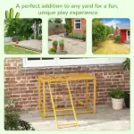Wooden Chicken Coop Accessory, Activity Play with Swing Set, Multiple Perches, Hen Ladder, Yellow Poultry Care - Image 5