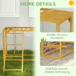 Wooden Chicken Coop Accessory, Activity Play with Swing Set, Multiple Perches, Hen Ladder, Yellow Poultry Care - Image 6
