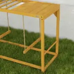 Wooden Chicken Coop Accessory, Activity Play with Swing Set, Multiple Perches, Hen Ladder, Yellow Poultry Care - Image 9