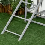 Wooden Chicken Swing Set Gray Activity Center for 3-4 Chickens with Multiple Roosting Perches for Resting Play - Image 9