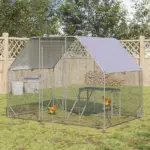 Wooden Chicken Swing Set Gray Activity Center for 3-4 Chickens with Multiple Roosting Perches for Resting Play - Image 10