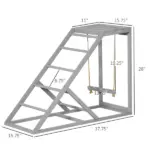 Wooden Chicken Toys for Coop with Swing, Chicken Activity Center with Multiple Roosting Perches or Ladder, Platform for Resting - Image 3