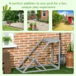 Wooden Chicken Toys for Coop with Swing, Chicken Activity Center with Multiple Roosting Perches or Ladder, Platform for Resting - Image 5