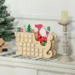 Wooden Christmas Advent Calendar with 24 Countdown Drawers, Reusable Holiday Decor Xmas Gift for Kids Adults, Natural - Image 2
