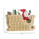 Wooden Christmas Advent Calendar with 24 Countdown Drawers, Reusable Holiday Decor Xmas Gift for Kids Adults, Natural - Image 3