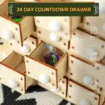 Wooden Christmas Advent Calendar with 24 Countdown Drawers, Reusable Holiday Decor Xmas Gift for Kids Adults, Natural - Image 4