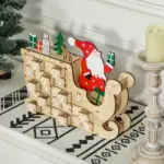 Wooden Christmas Advent Calendar with 24 Countdown Drawers, Reusable Holiday Decor Xmas Gift for Kids Adults, Natural - Image 6