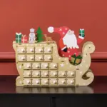 Wooden Christmas Advent Calendar with 24 Countdown Drawers, Reusable Holiday Decor Xmas Gift for Kids Adults, Natural - Image 7