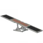 PawHut Wooden Dog Agility Seesaw for Dog Training Exercise, 71" L x 12" W x 12" H, Gray