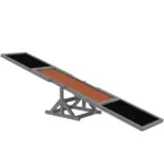 Wooden Dog Agility Seesaw for Training and Exercise, Weather Resistant, 83" L x 16" W x 14" H, Gray - Image 11