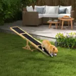 Wooden Dog Agility Seesaw for Training and Exercise, Yellow - Image 2