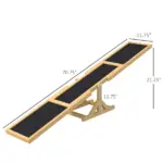 Wooden Dog Agility Seesaw for Training and Exercise, Yellow - Image 3
