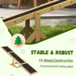 Wooden Dog Agility Seesaw for Training and Exercise, Yellow - Image 4