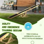 Wooden Dog Agility Seesaw for Training and Exercise, Yellow - Image 7