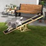 Wooden Dog Agility Seesaw for Training and Exercise, Yellow - Image 10