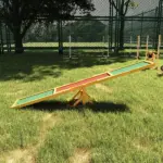 PawHut Wooden Dog Agility Seesaw, Training and Exercise Equipment, Weather Resistant, 71 Inch L, Natural - Image 2