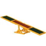 PawHut Wooden Dog Agility Seesaw, Training and Exercise Equipment, Weather Resistant, 71 Inch L, Natural