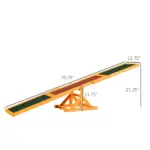 PawHut Wooden Dog Agility Seesaw, Training and Exercise Equipment, Weather Resistant, 71 Inch L, Natural - Image 3