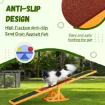 PawHut Wooden Dog Agility Seesaw, Training and Exercise Equipment, Weather Resistant, 71 Inch L, Natural - Image 5