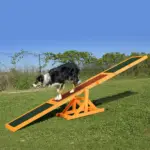 PawHut Wooden Dog Agility Seesaw, Training and Exercise Equipment, Weather Resistant, 71 Inch L, Natural - Image 10