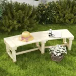 Outsunny Wooden Garden Bench, Semicircular Round Outdoor Tree Bench, Wrap Around Park Bench for Yard, Patio, Deck, Lawn, Natural - Image 2