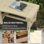 Outsunny Wooden Garden Bench, Semicircular Round Outdoor Tree Bench, Wrap Around Park Bench for Yard, Patio, Deck, Lawn, Natural - Image 5